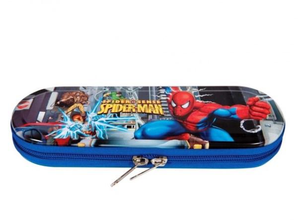 Školní penál kovový na zip Spiderman