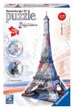Puzzle 3D Eiffelova věž Vlajková edice 216 dílků
